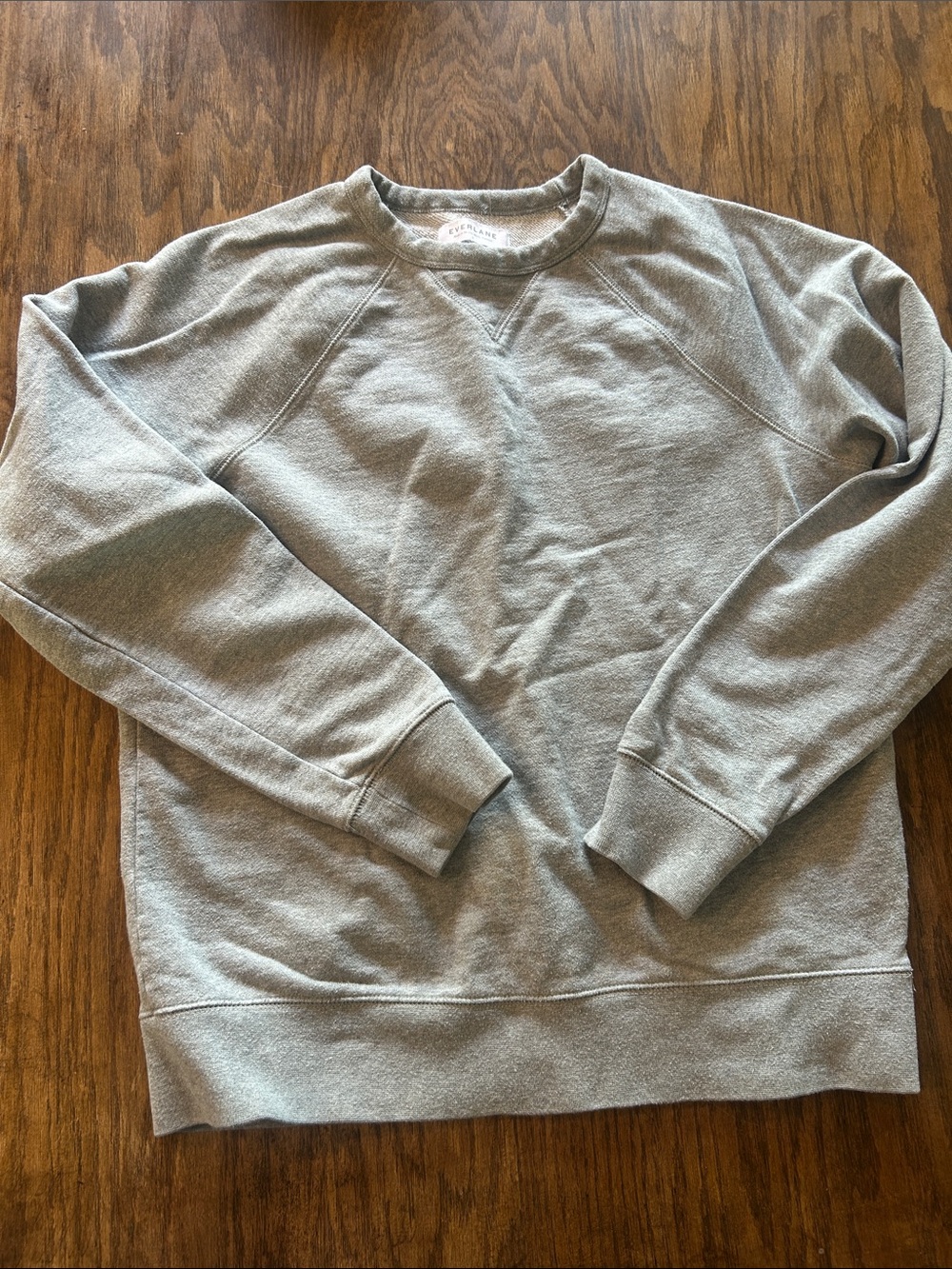Everlane Crewneck Sweatshirt in Light Heather Gray